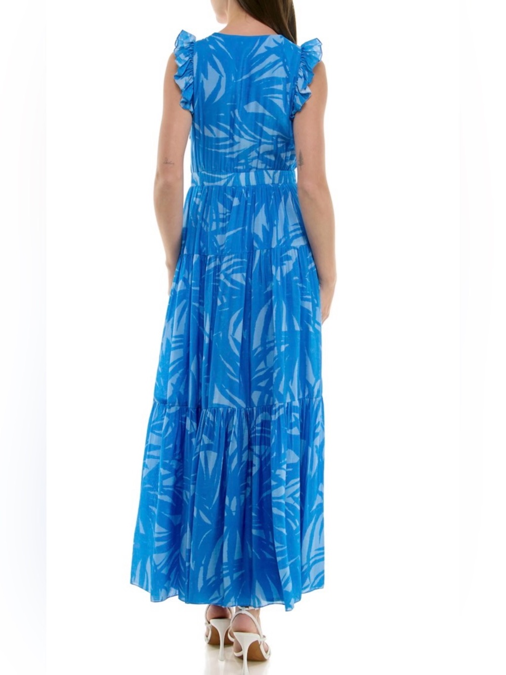 Taylor Flutter Sleeve Tiered Maxi Dress 2 - Picture 2 of 7
